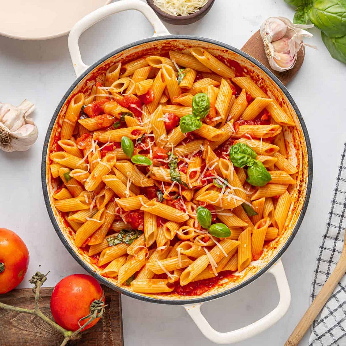 Penne Pomodoro With Tomato And Basil