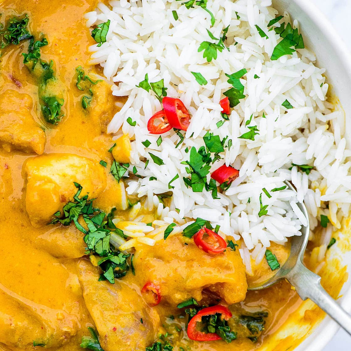 Thai Coconut Chicken Curry (made in your slow cooker)