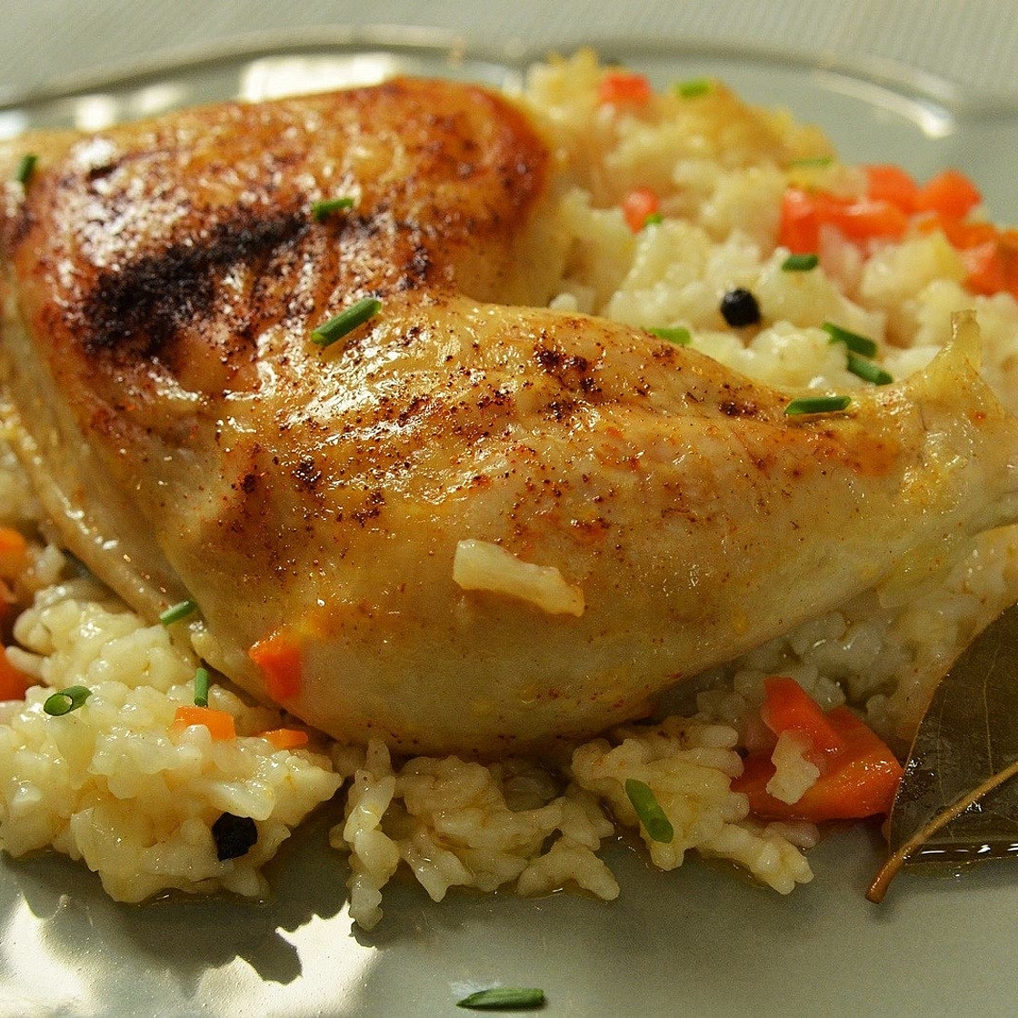 Chicken with rice - oven roasted