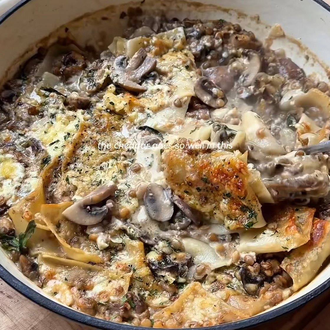 Mushroom & Lentil Lasagne (One-Pan)