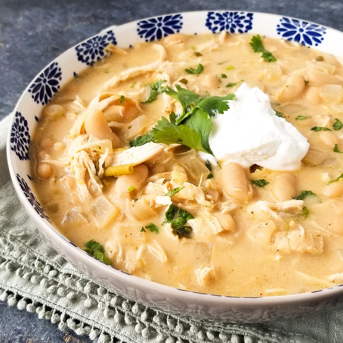 White chicken chili crock pot