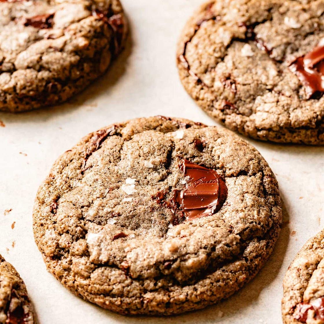 Chewy 30-Minute Buckwheat Chocolate Chip Cookies