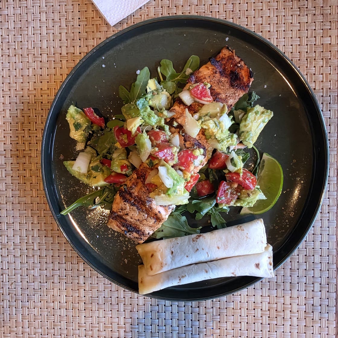 Grilled Salmon with Avocado Salsa (Healthy, Low-Carb, Paleo, Whole30)