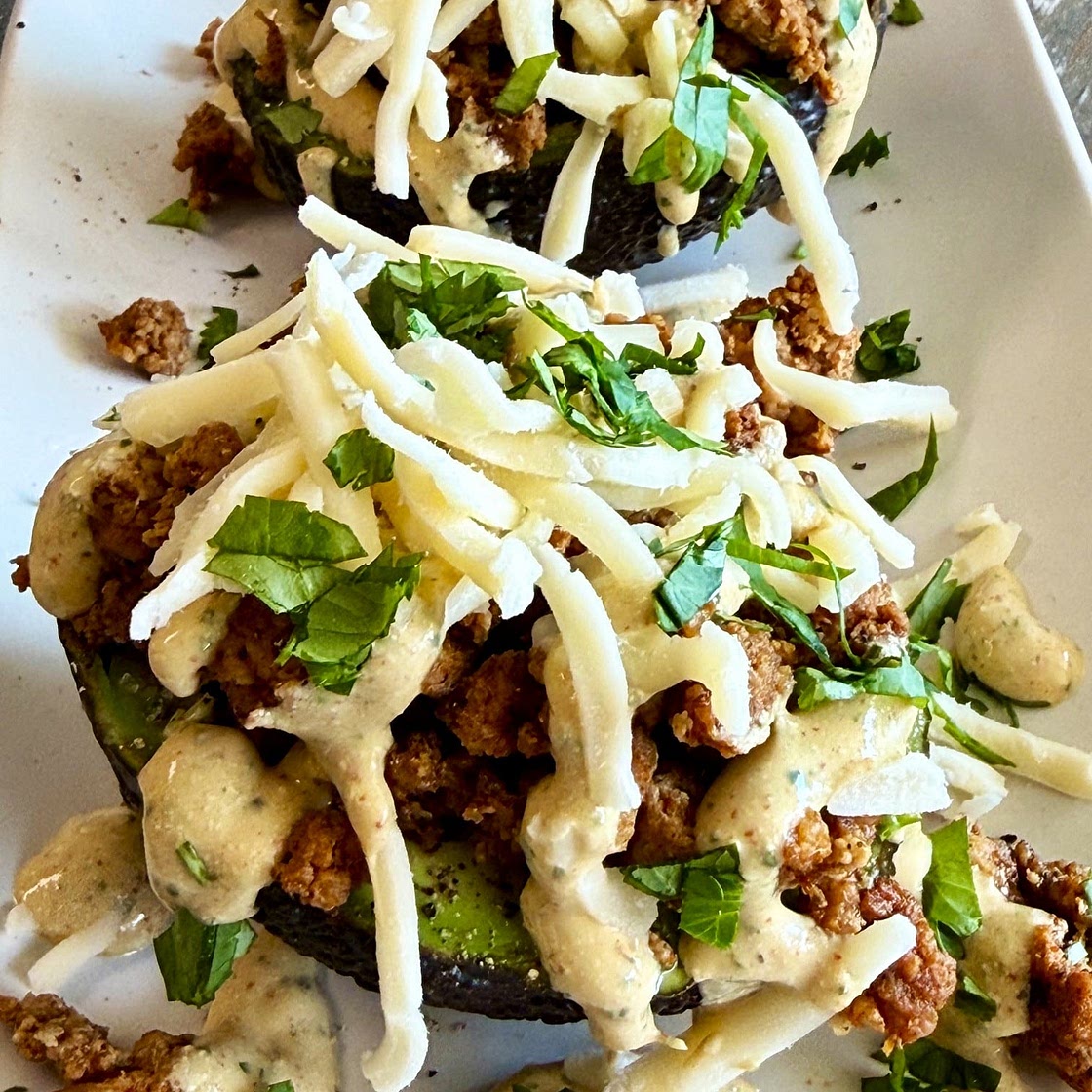 High Protein Turkey Taco Stuffed Avocado