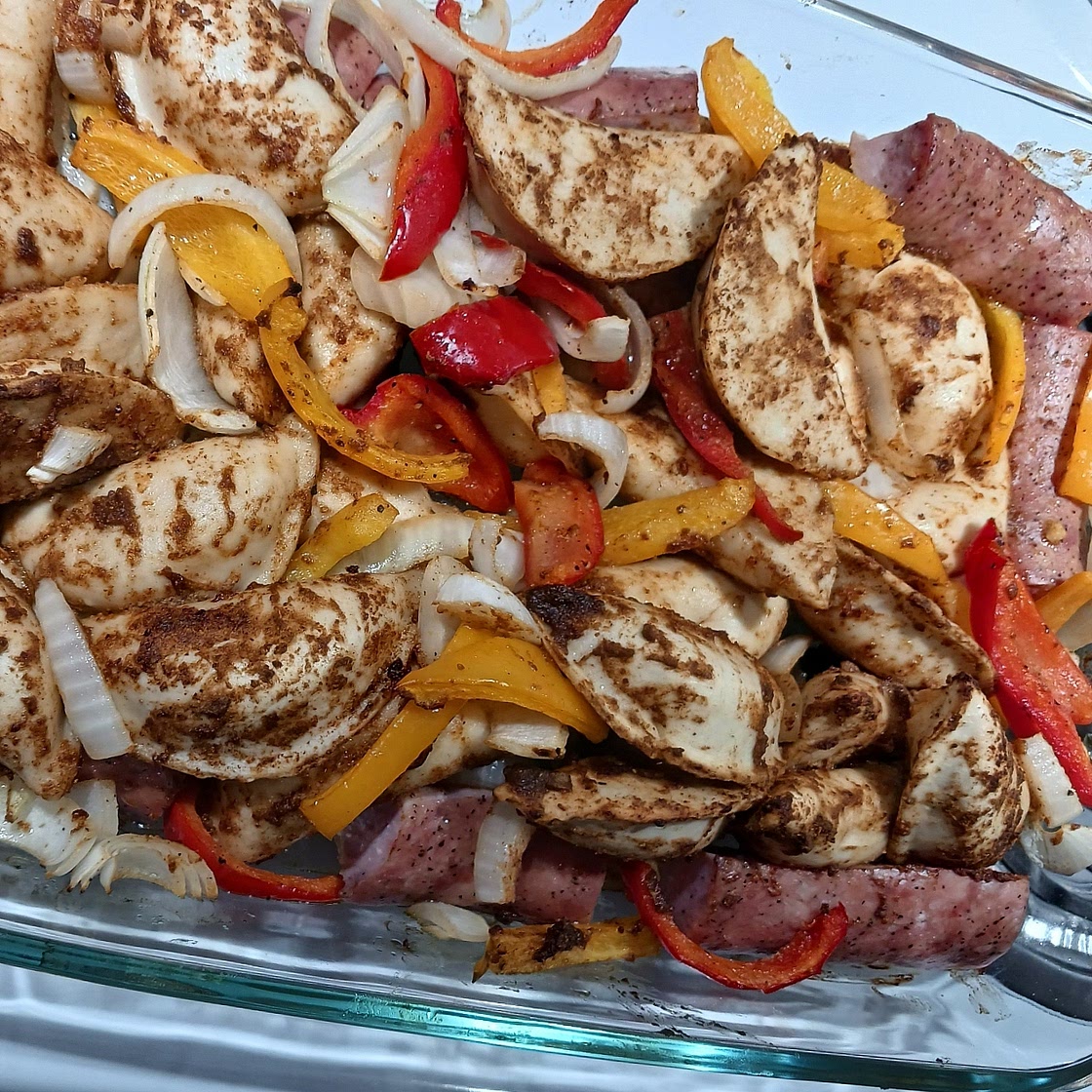 Kielbasa and Pierogies Sheet Pan Meal