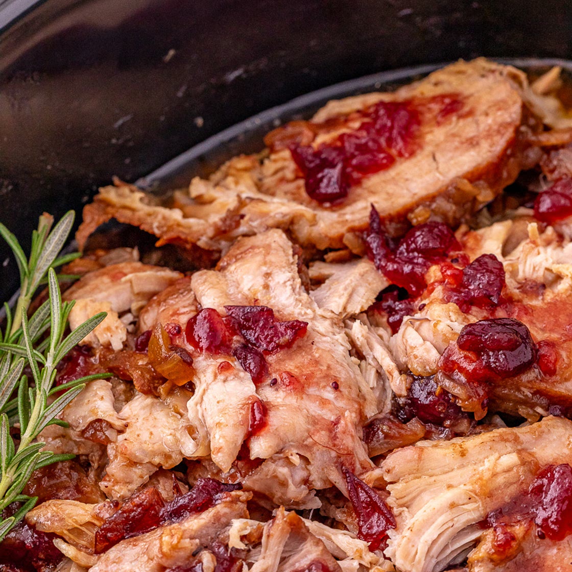 Crockpot Pork Loin with Cranberry Sauce