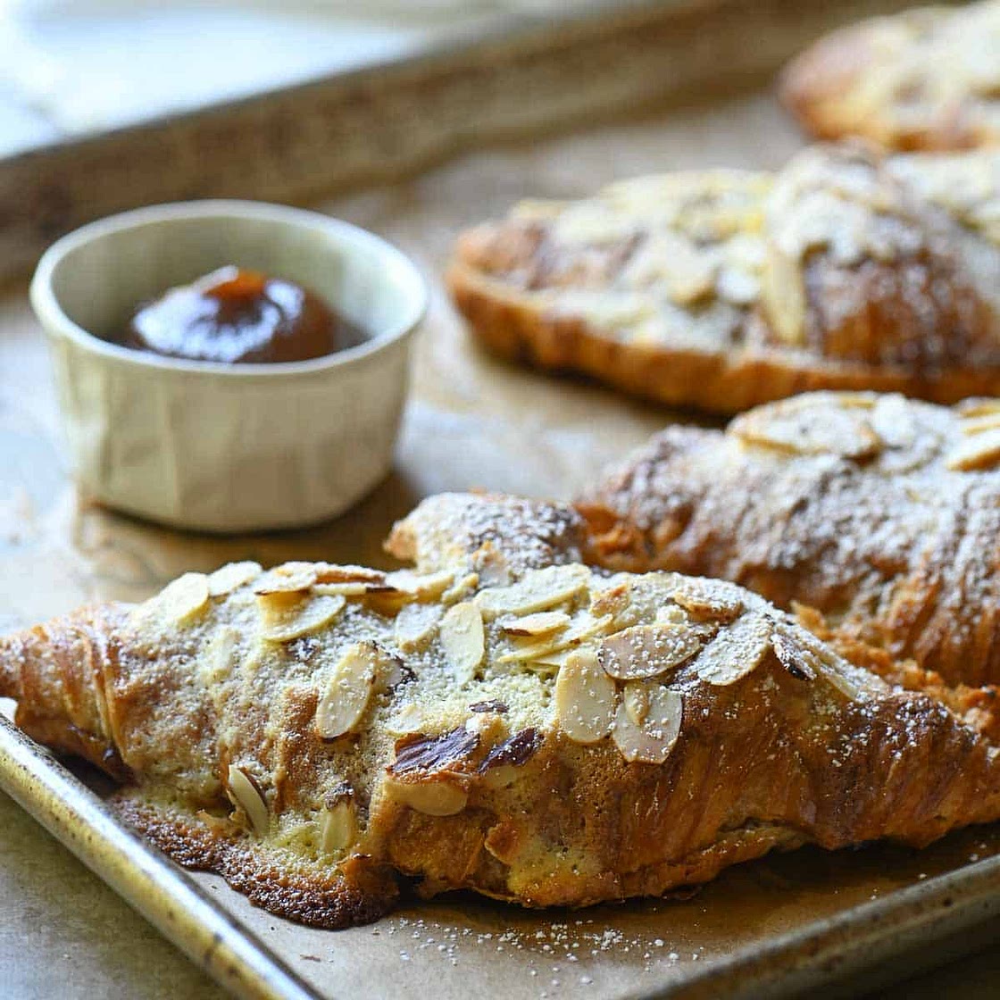 Easy Apple Butter Almond Croissants
