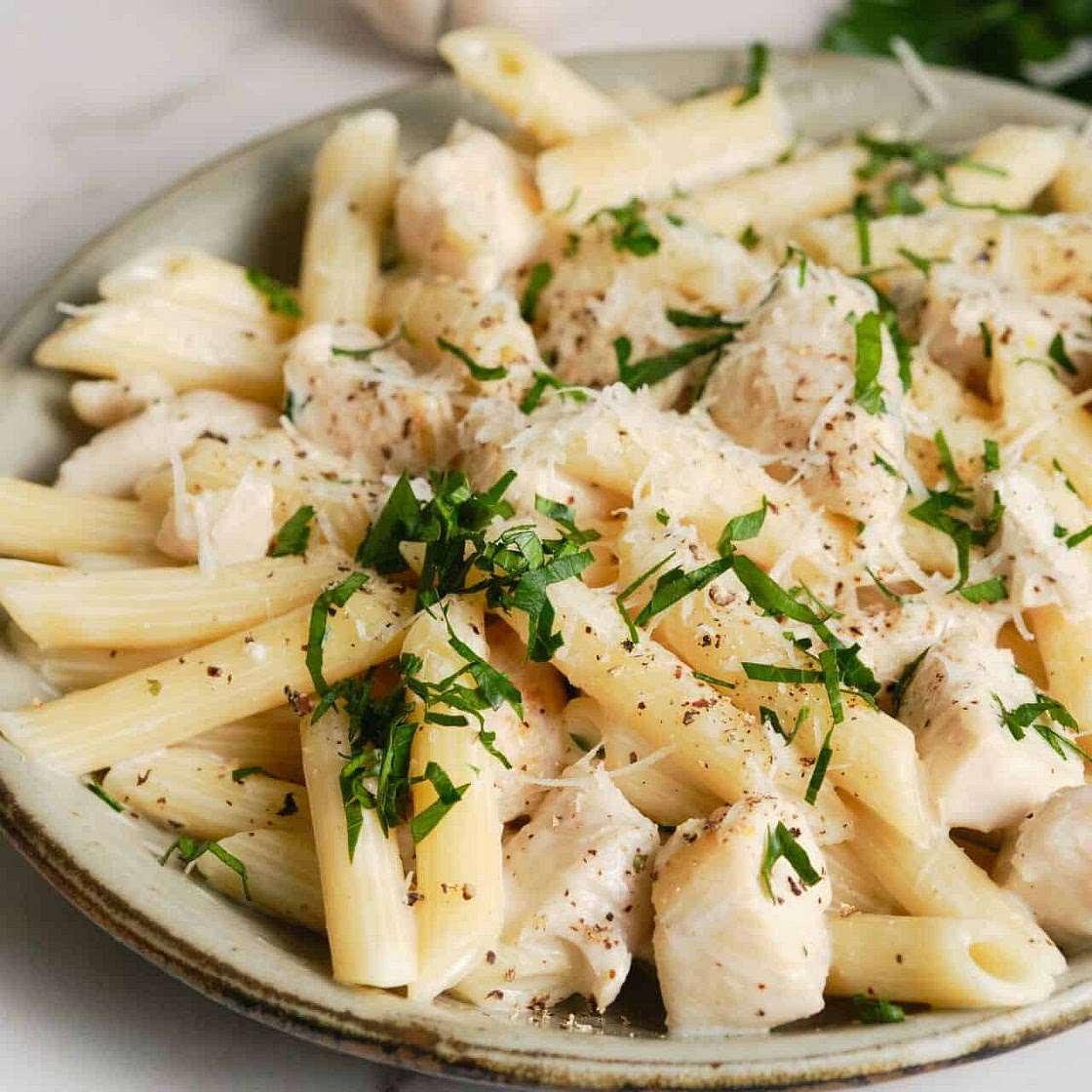 Lemon Herb Boursin Chicken Pasta