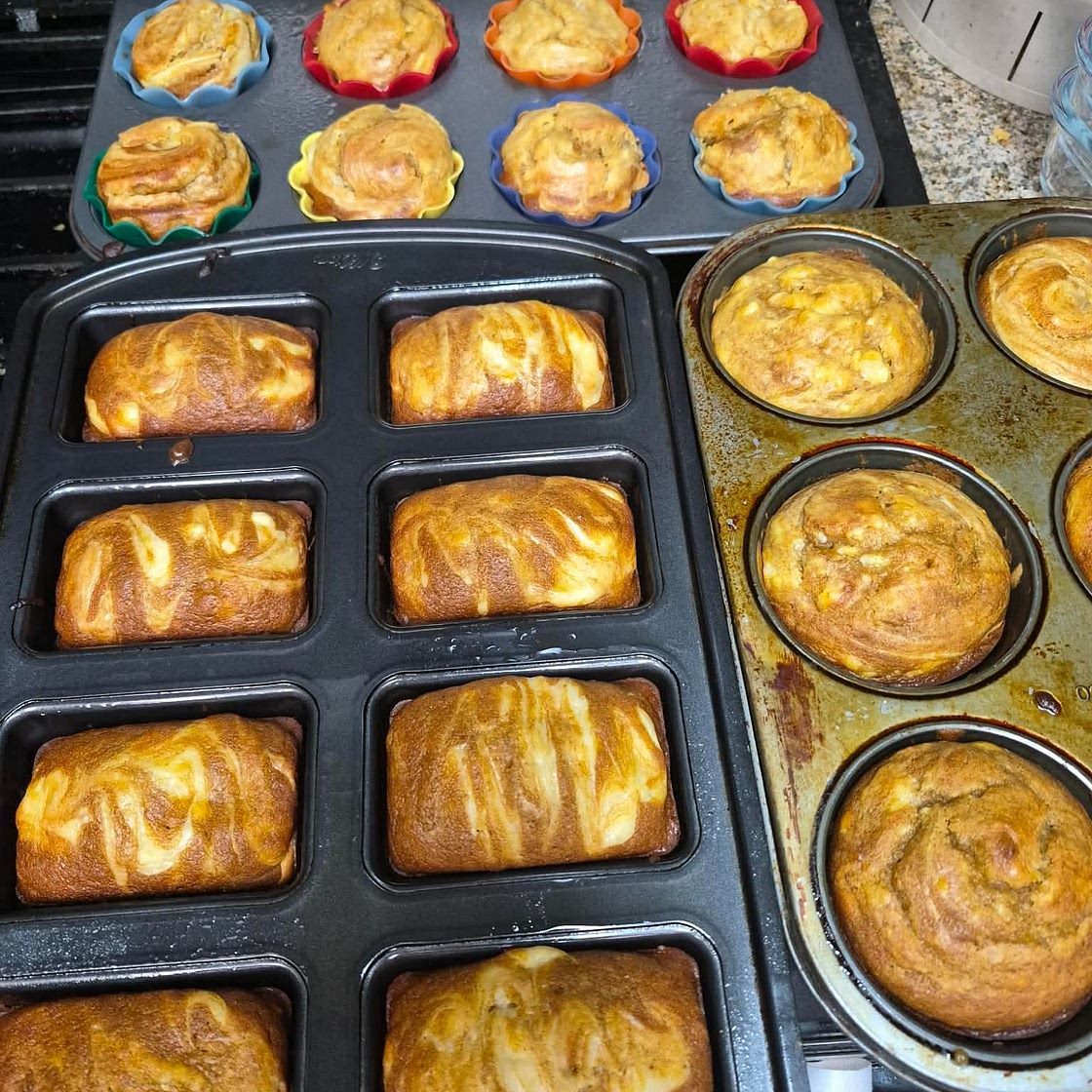 Pumpkin Cream Cheese Swirl Muffins