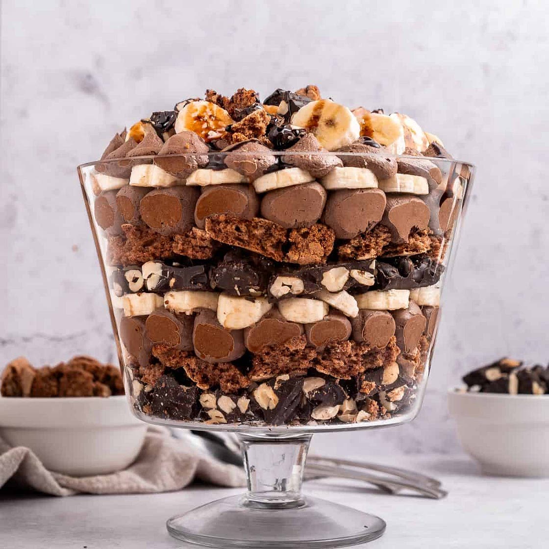 Trifle With Chocolate, Bananas, And Cashews (GF)