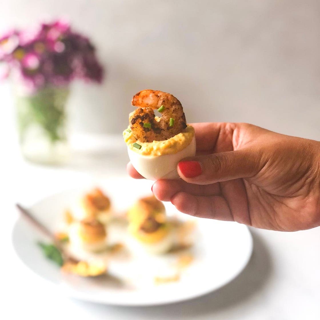 Cajun Shrimp Deviled Eggs