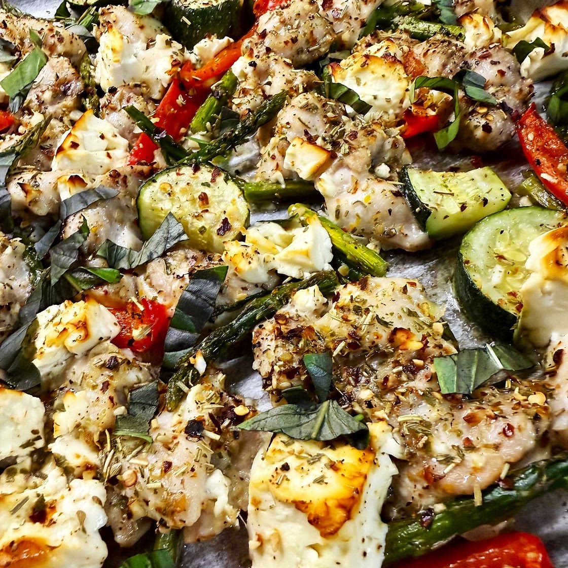 Sheet Pan Feta Chicken and Veggies