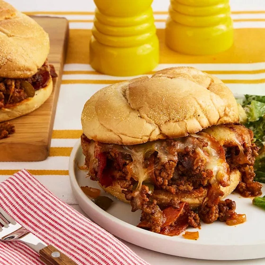 Pizza Sloppy Joes (with Pepperoni and Cheese)