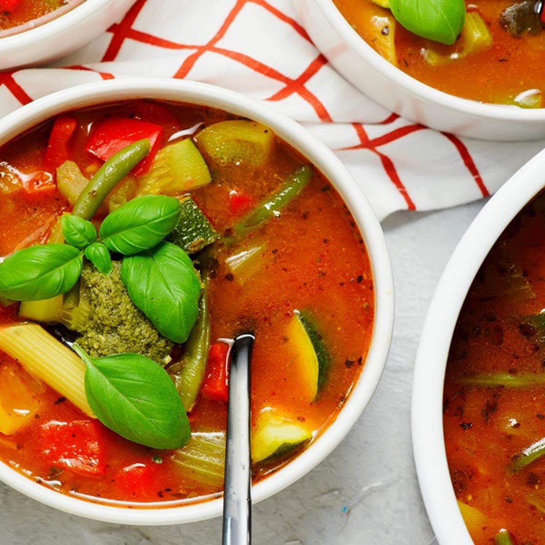 Hearty minestrone soup