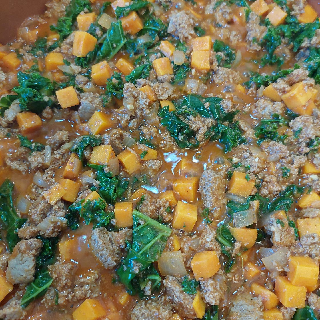 One-Dish Ground Turkey Sweet Potato Skillet