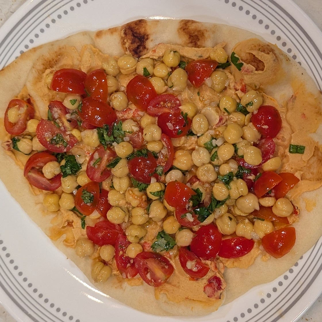 Lemon Garlic Marinated Chickpea Wraps
