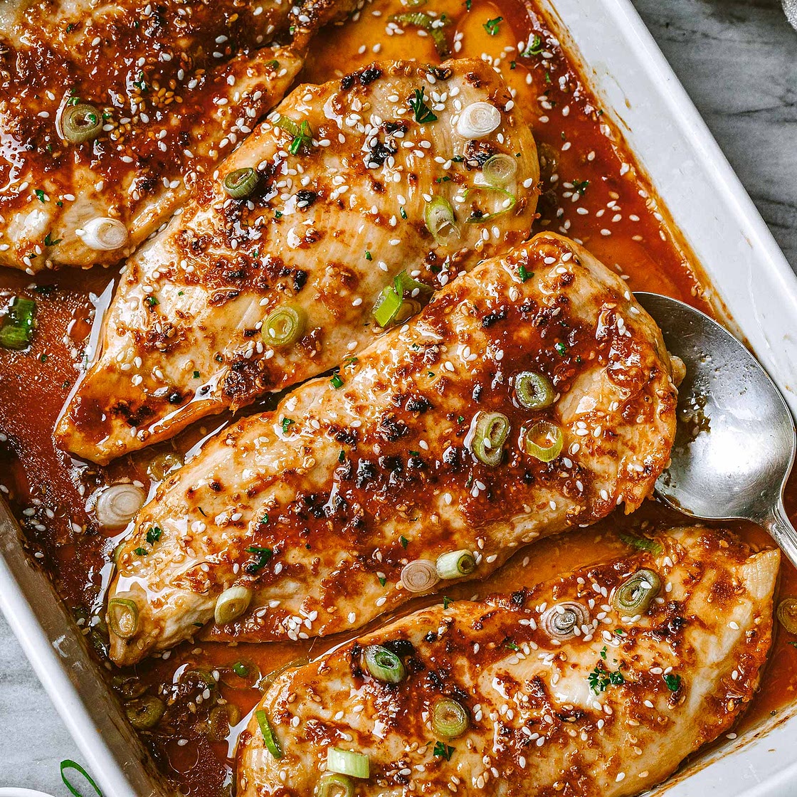 Garlic Butter Chicken Bites with Lemon Asparagus