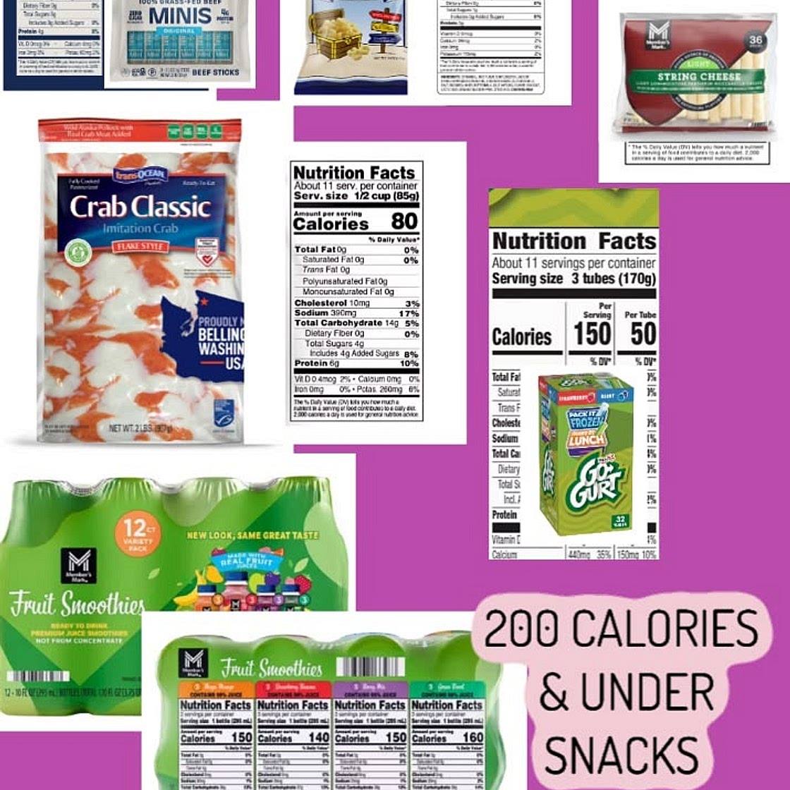 Snacks under 200 calories