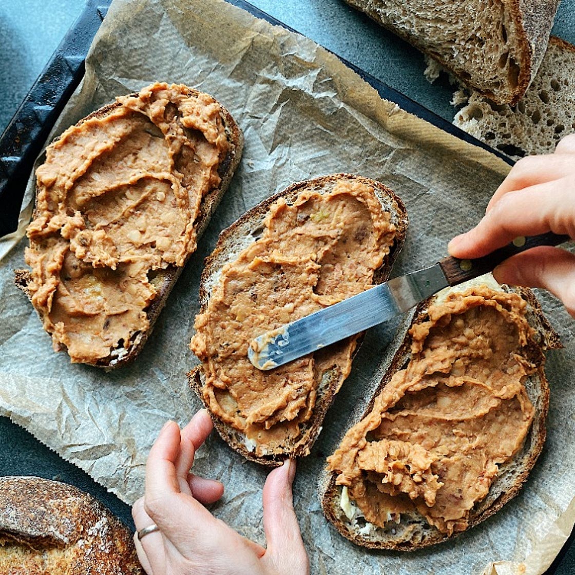 Mexican Molletes with Refried Beans