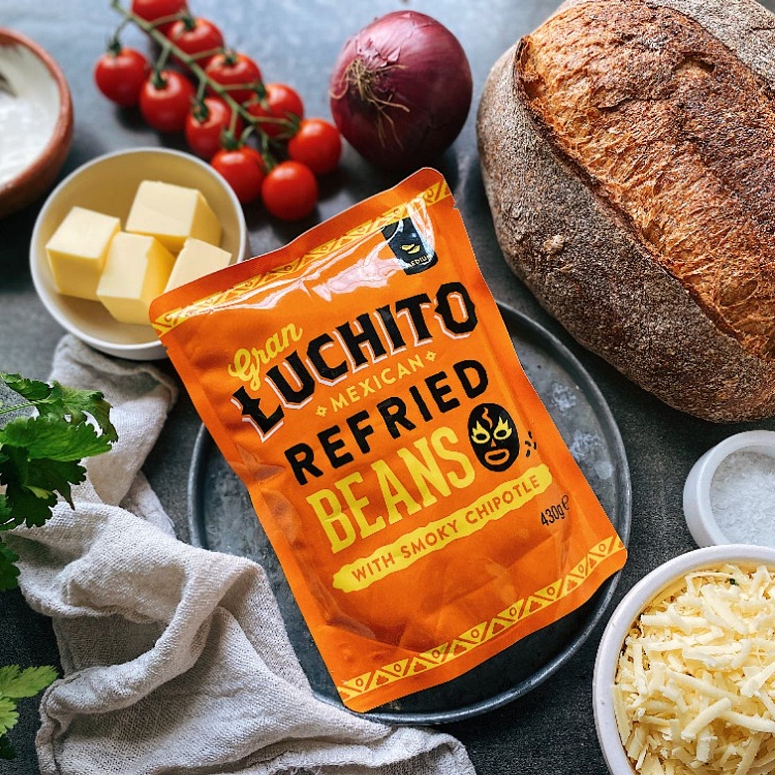 Mexican Molletes with Refried Beans