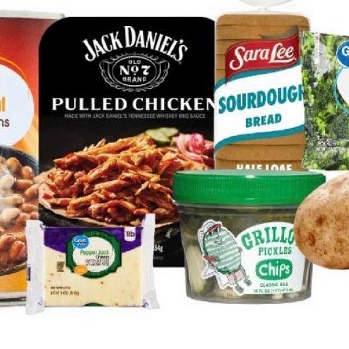 Pulled chicken sandwhich dinner