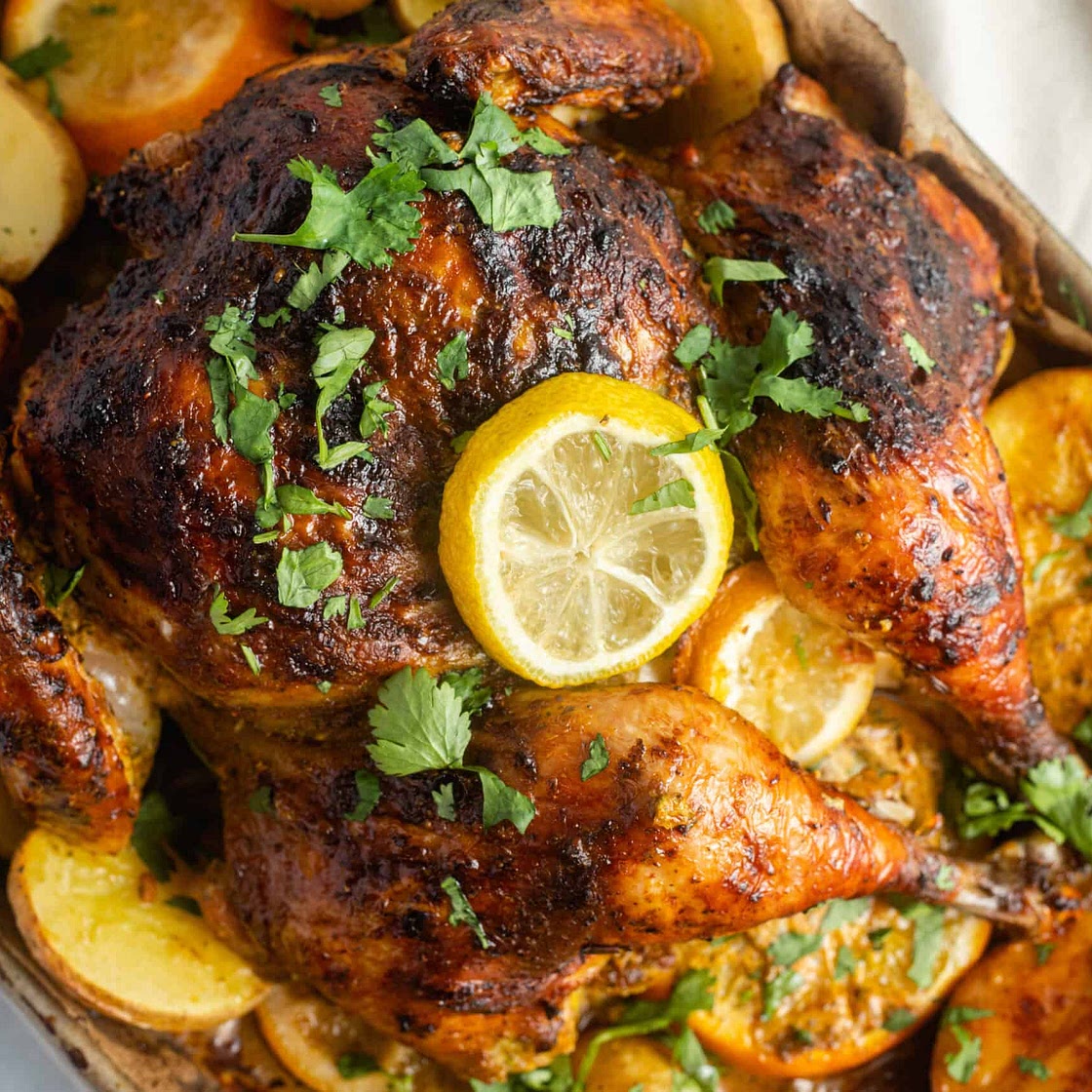 Harissa Roast Chicken and Potatoes