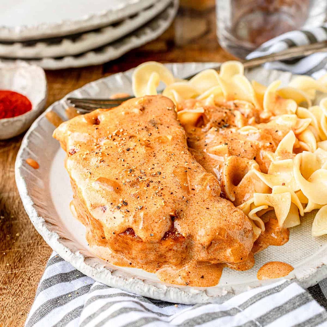 Creamy Hungarian Paprika Pork Chops (Pork Paprikash)