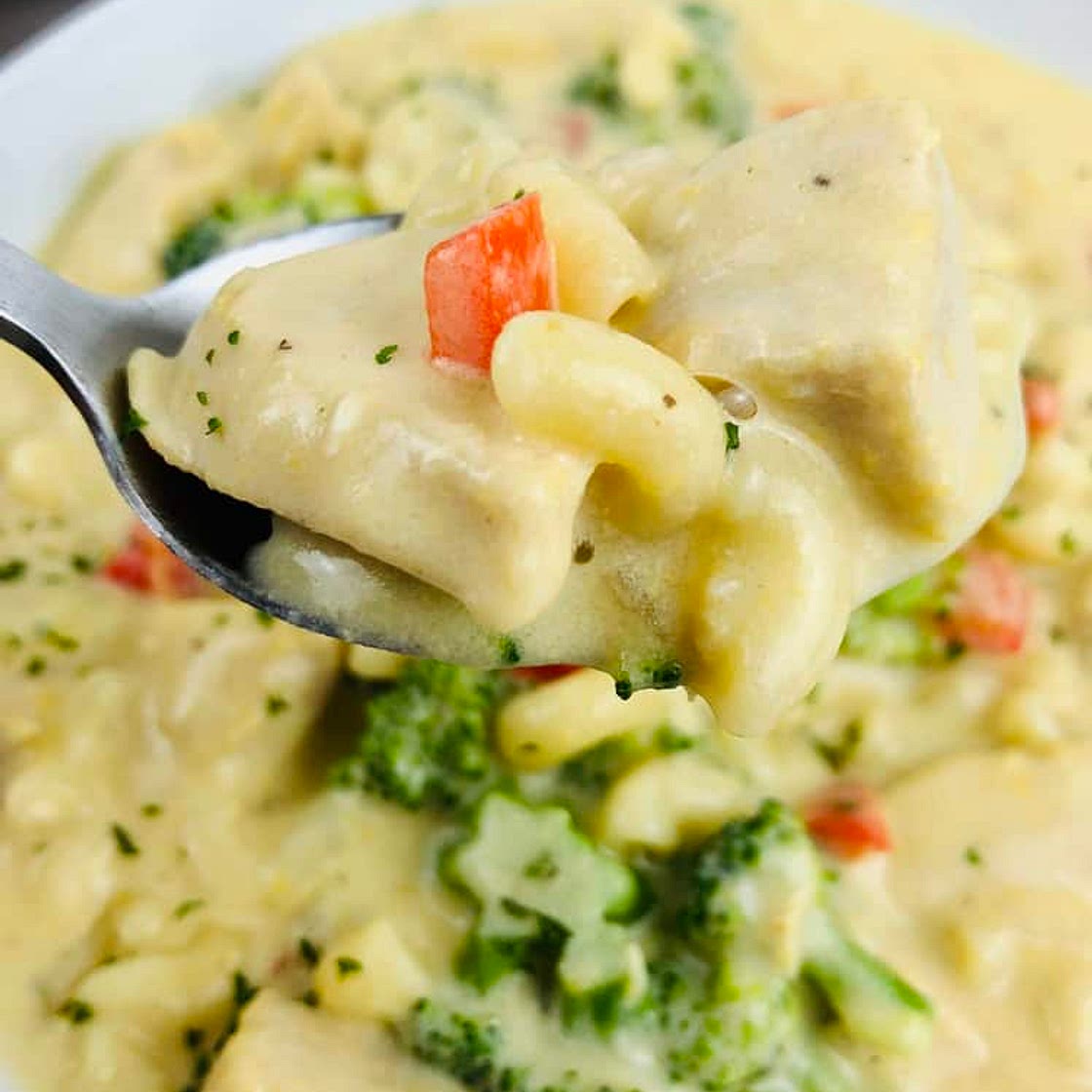 Mac & Cheese Chicken Soup