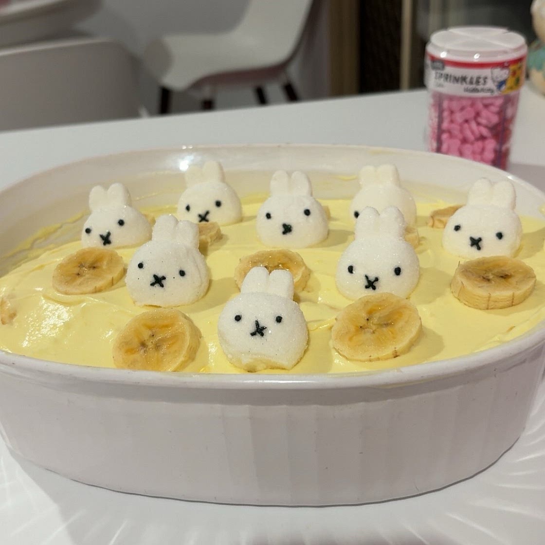 Miffy Banana Pudding 🍌🥛✨