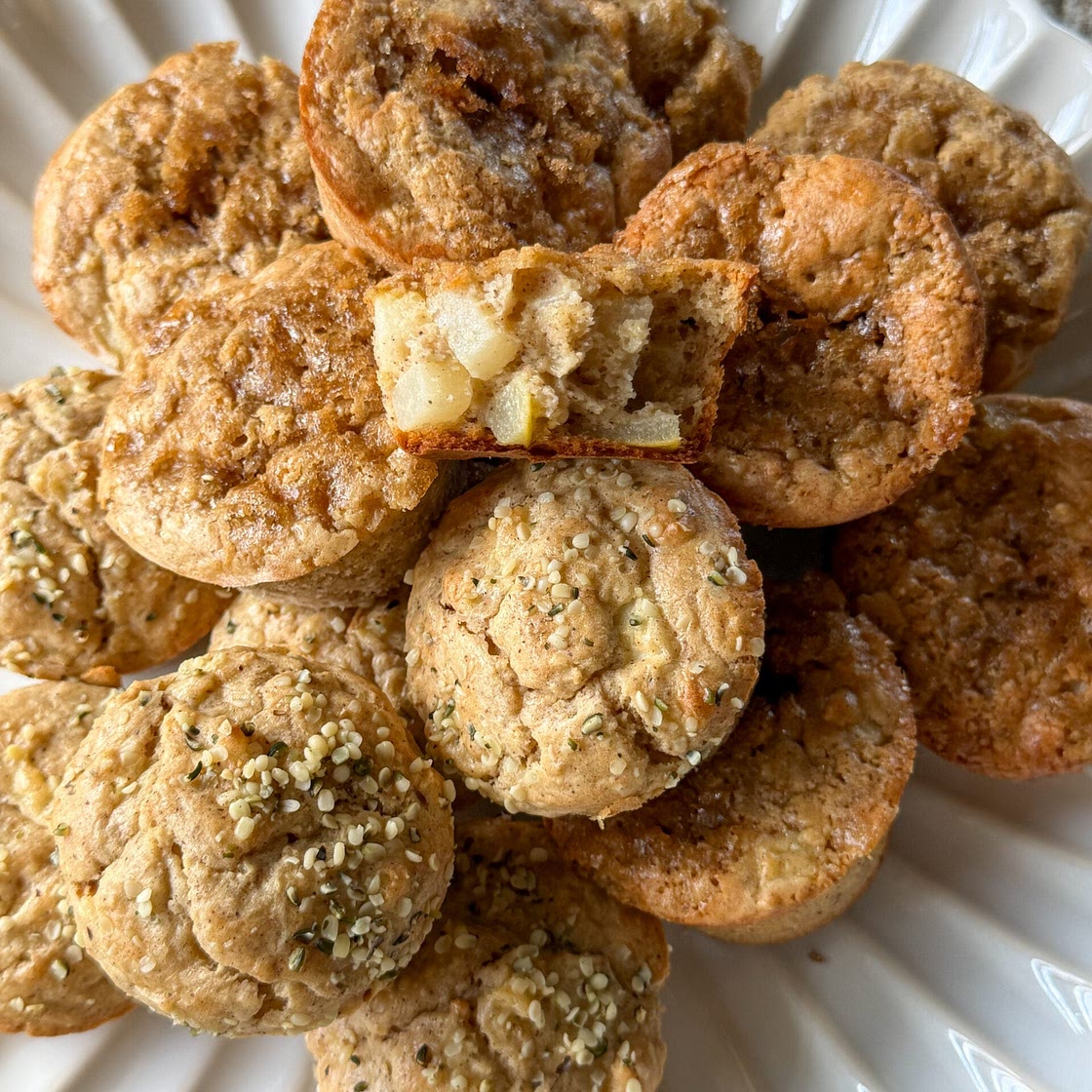 Pear Oat Greek Yogurt Muffins For Toddlers