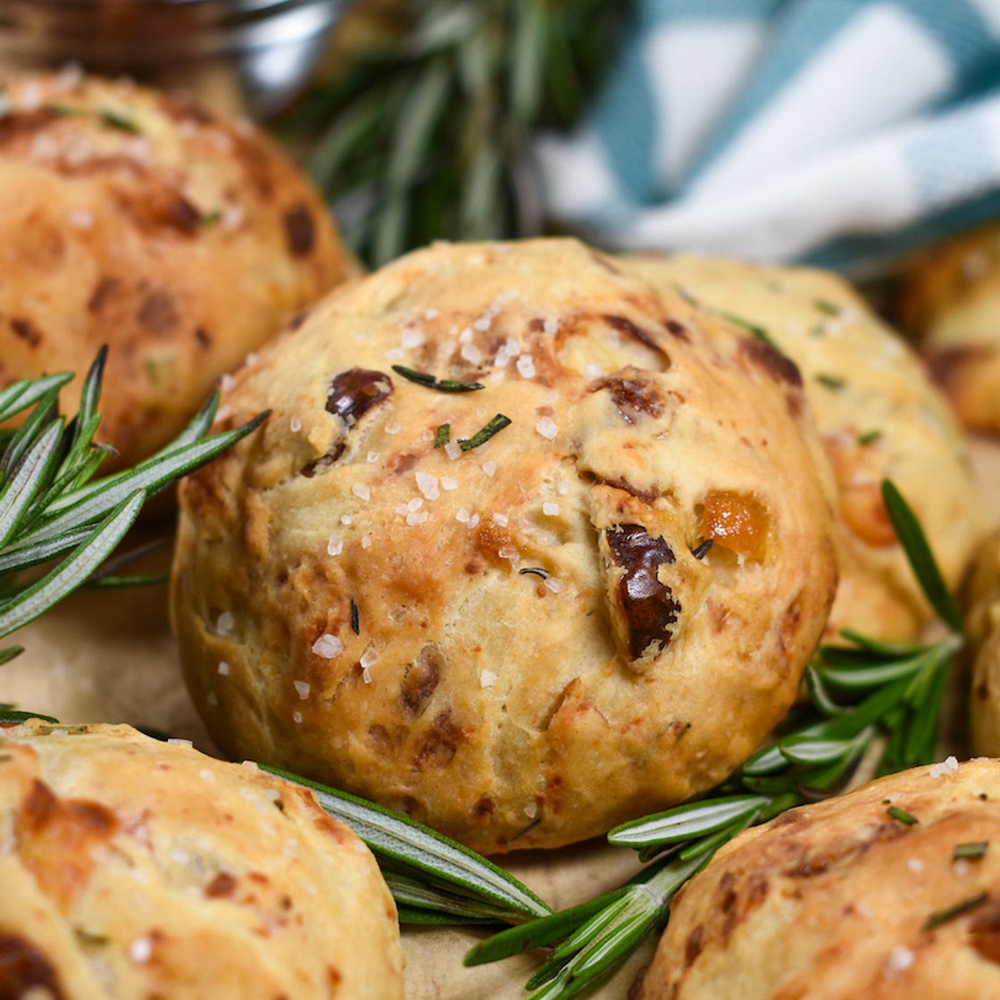 Blue Cheese, Date, and Rosemary Dinner Rolls