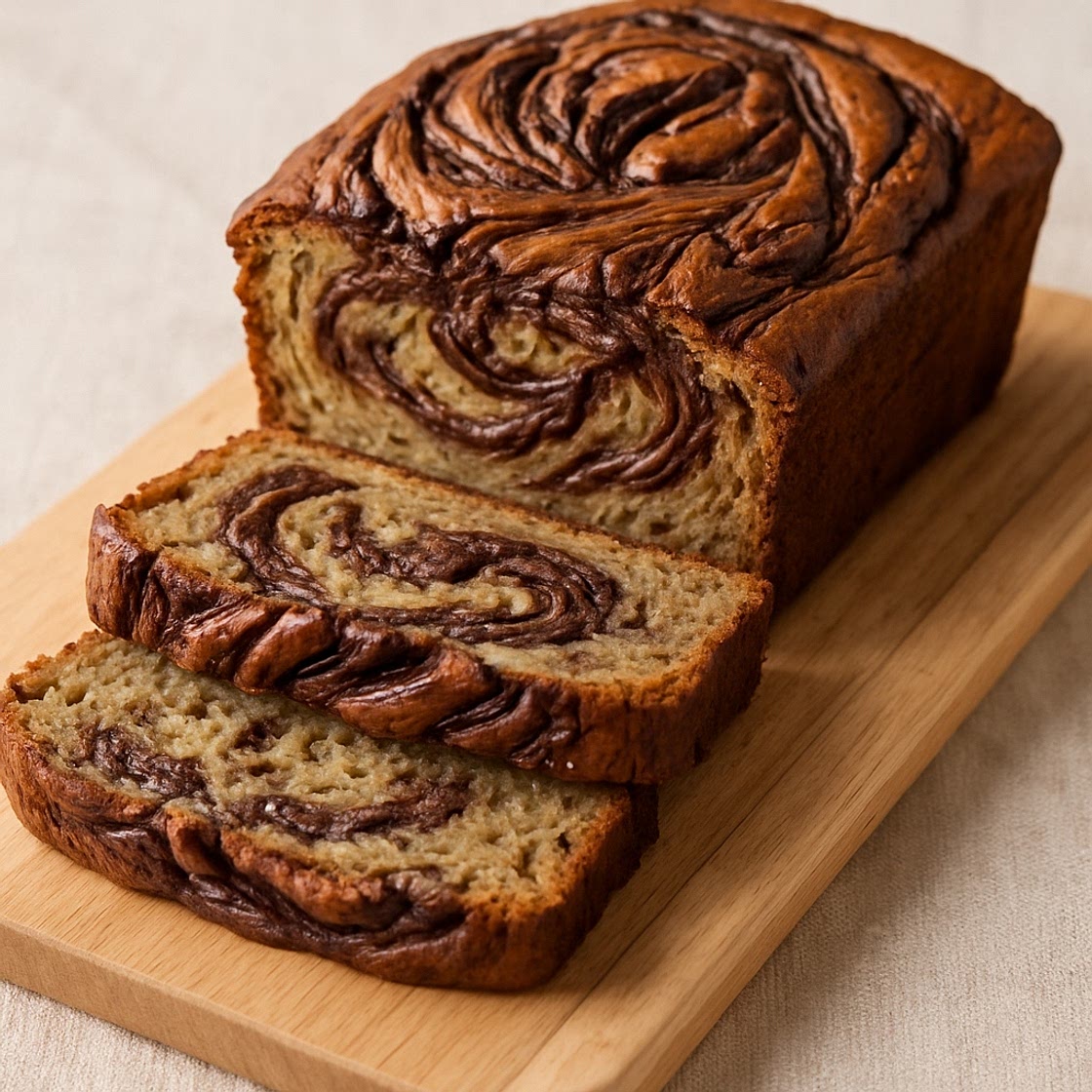 Nutella Swirl Banana Bread
