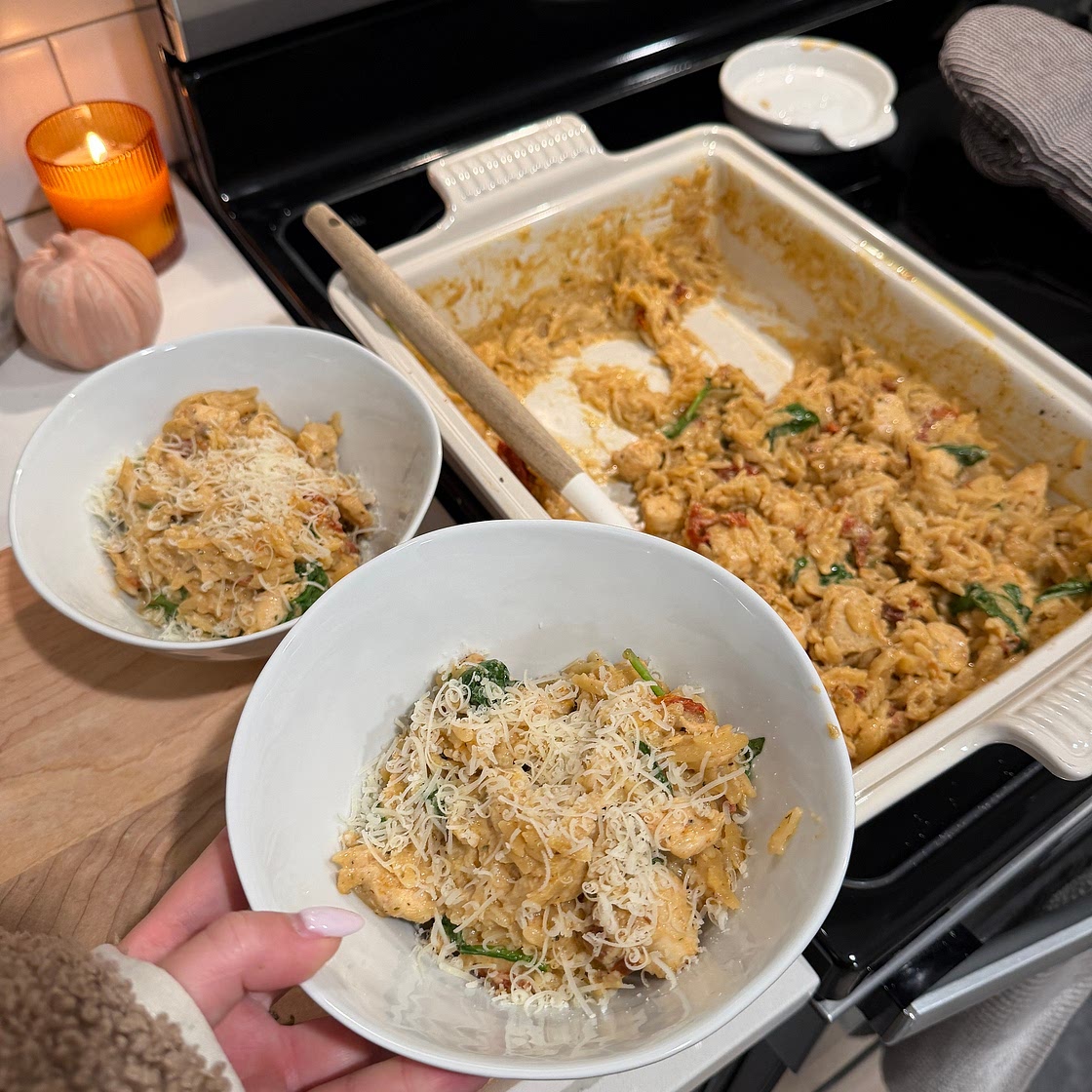 Boursin Chicken & Orzo Bake