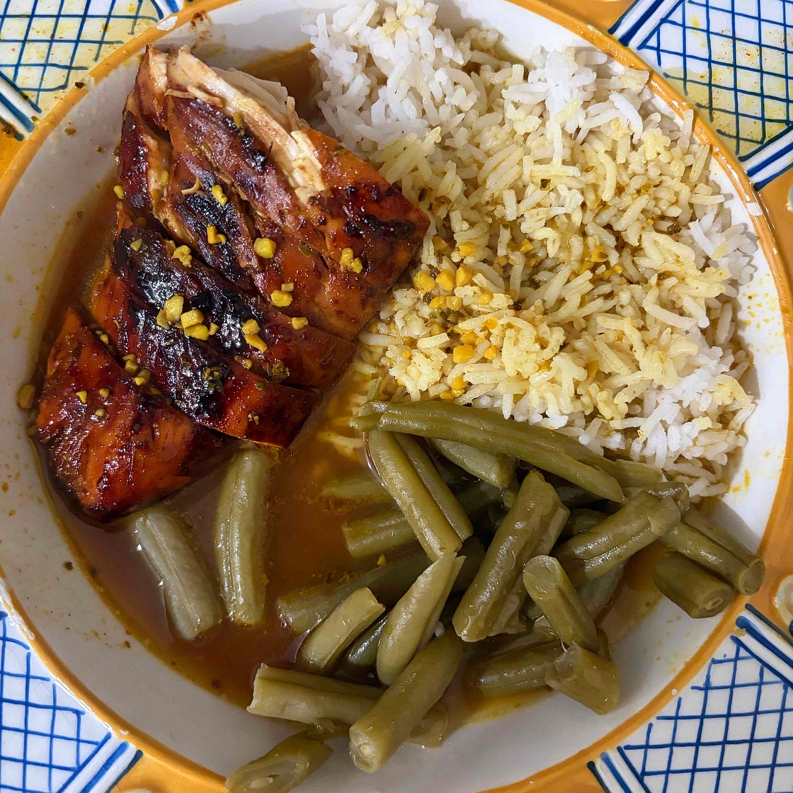 Broth chicken and rice 