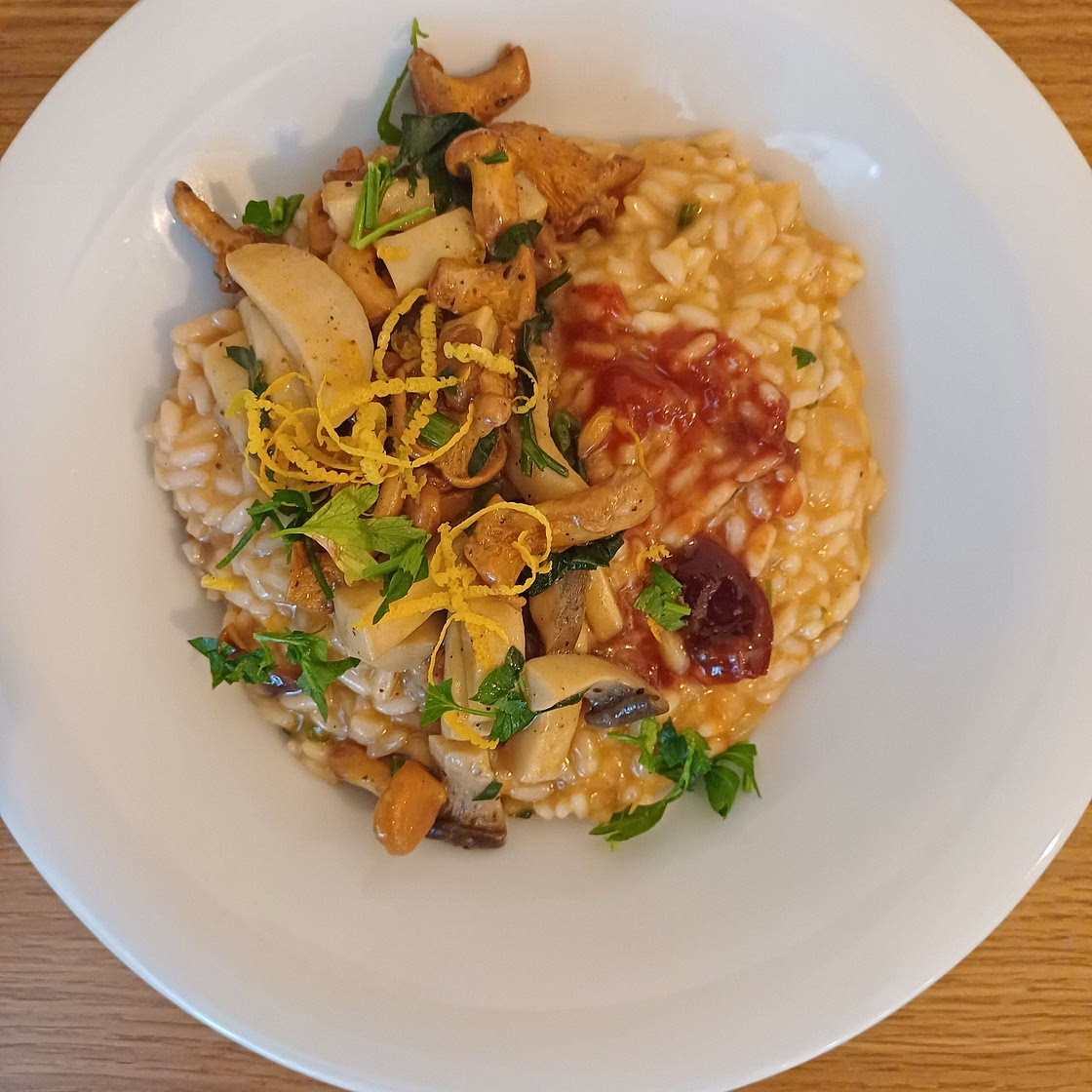 Mushroom Risotto with Plum-Miso Butter