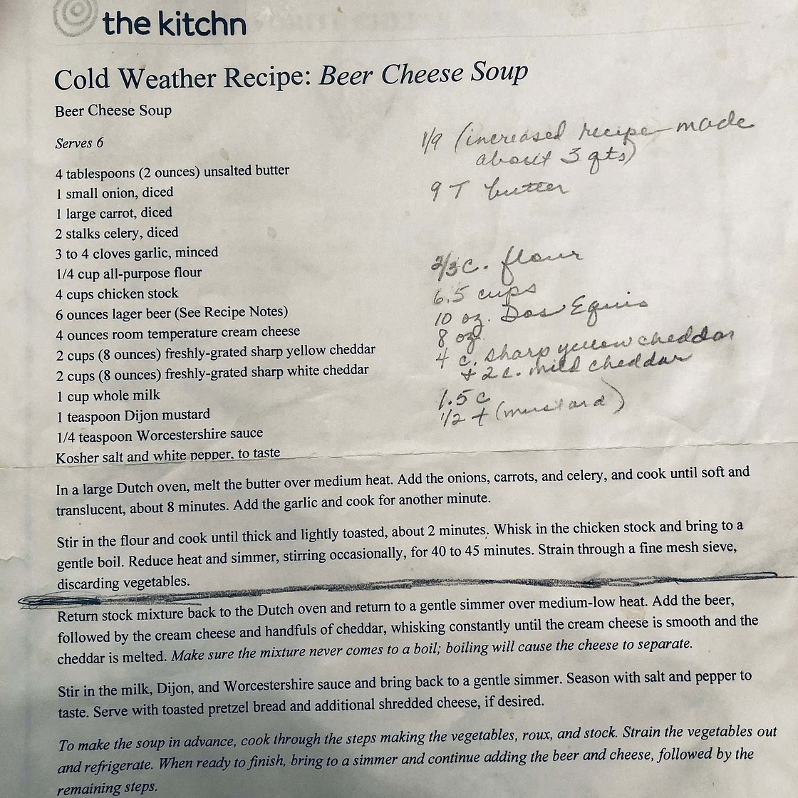 Beer Cheese soup 