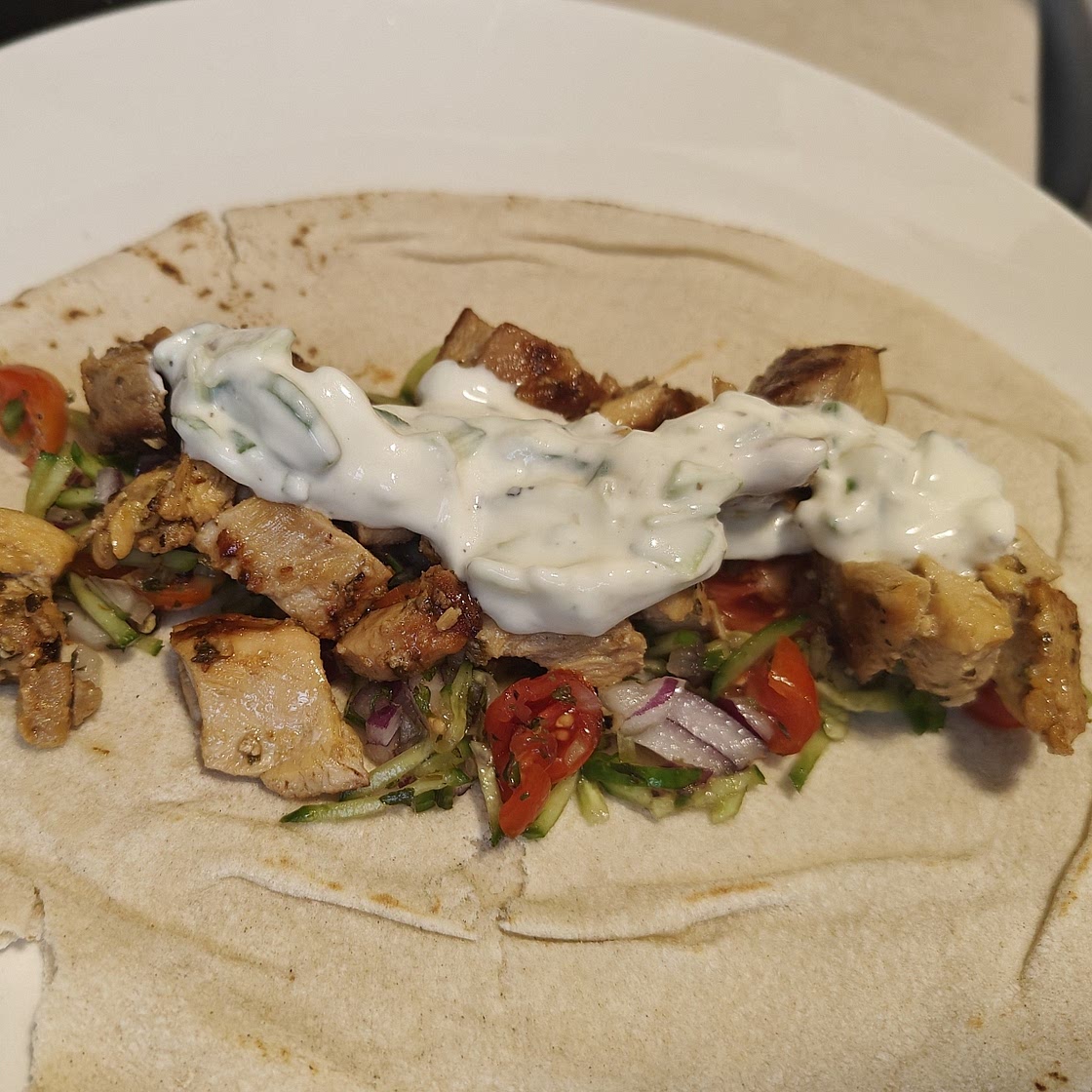 Greek Chicken Gyros with Tzaziki