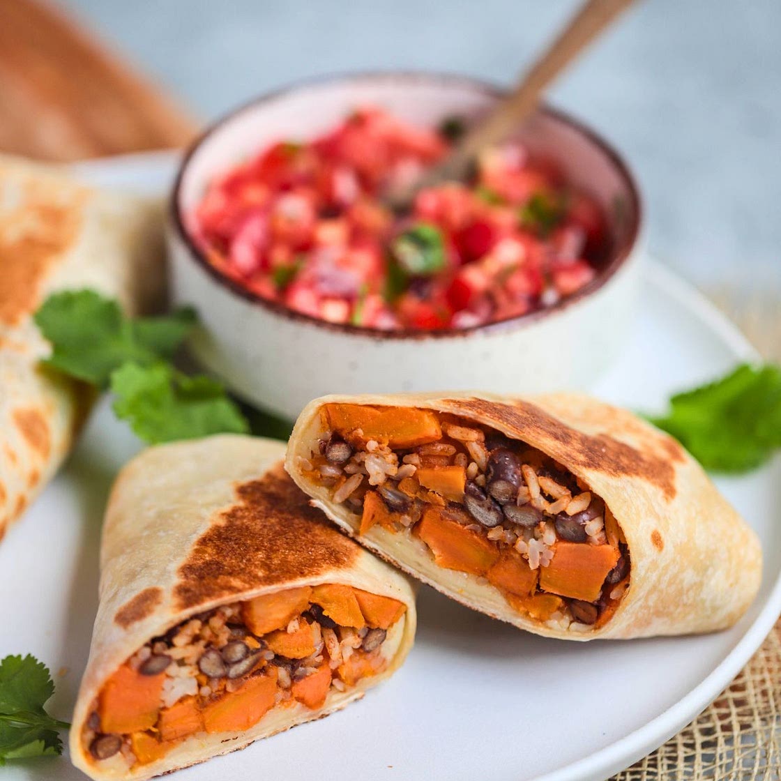 Sweet Potato and Black Bean Breakfast Wrap