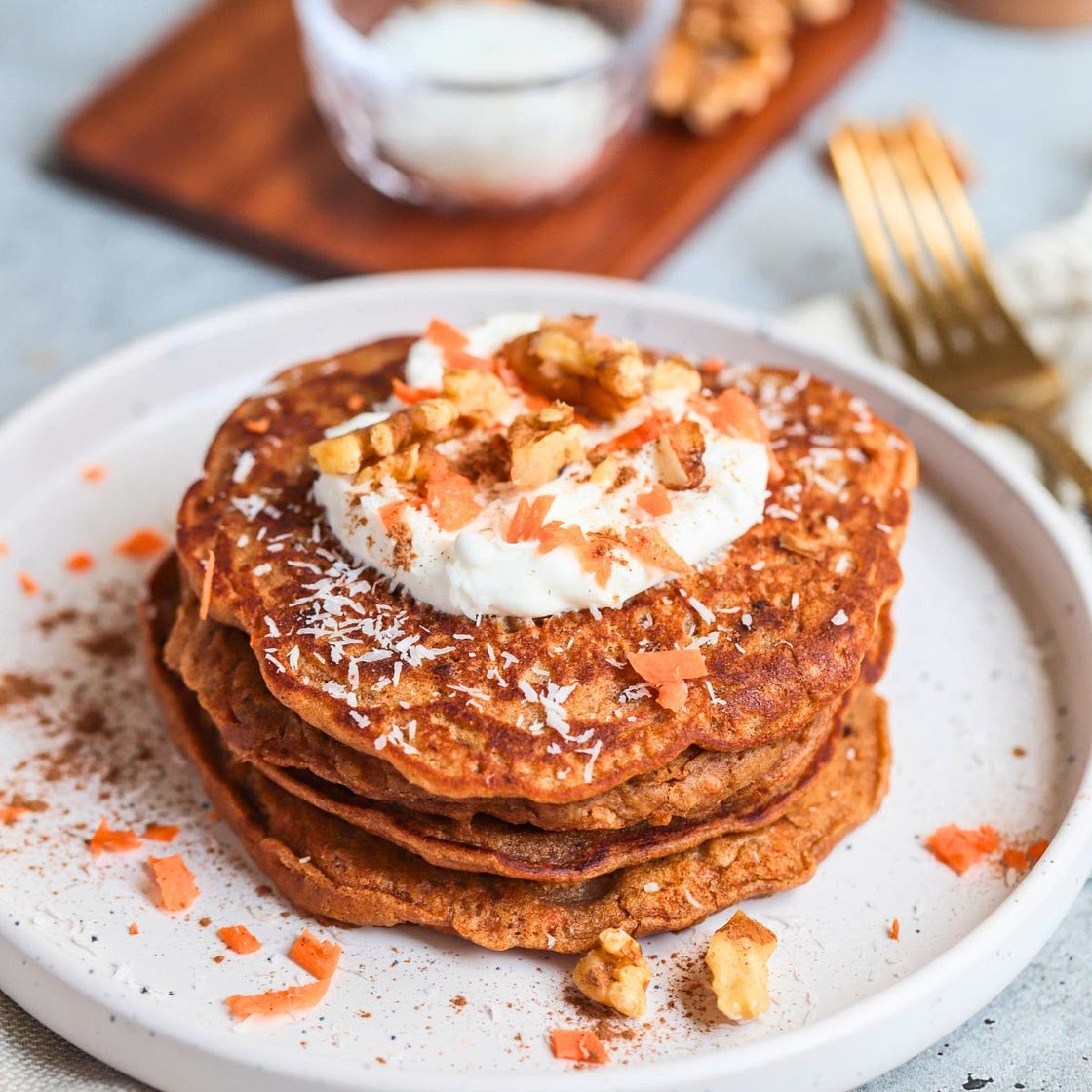 Vegan Carrot Cake Pancakes