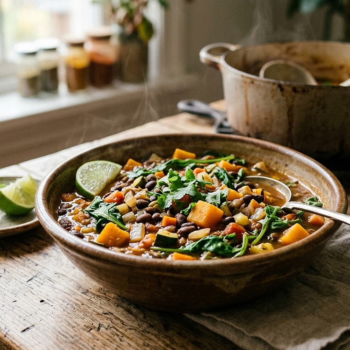Comforting black bean stew