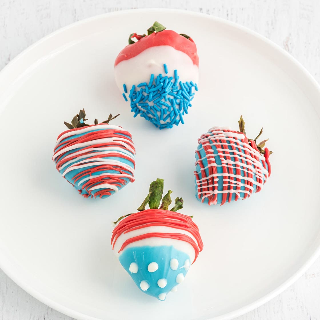 Patriotic Chocolate Covered Strawberries
