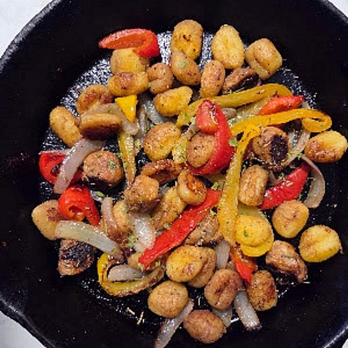 One Pan Gnocchi and Sausage