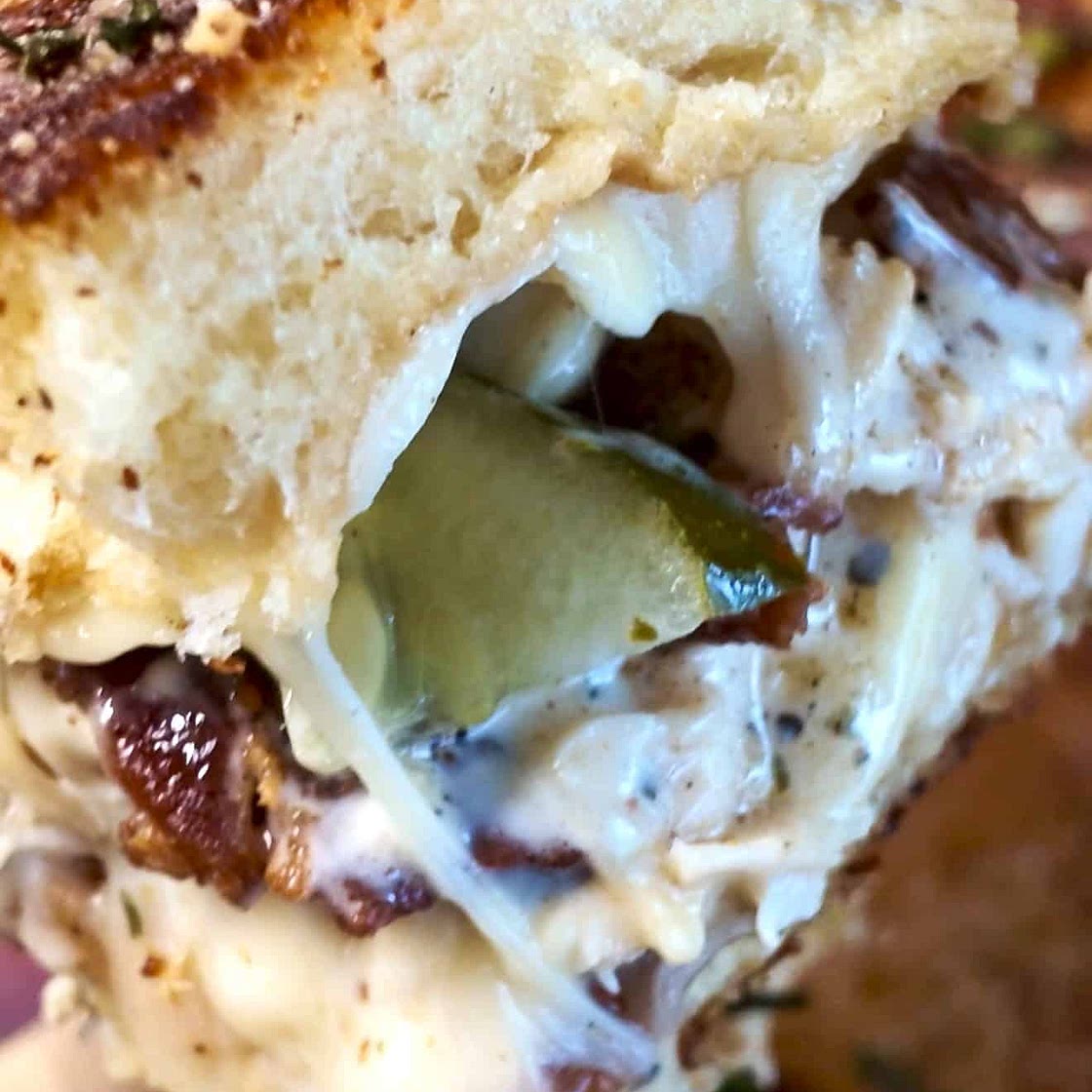 Blackstone Pickle Chicken Grilled Cheese Sliders