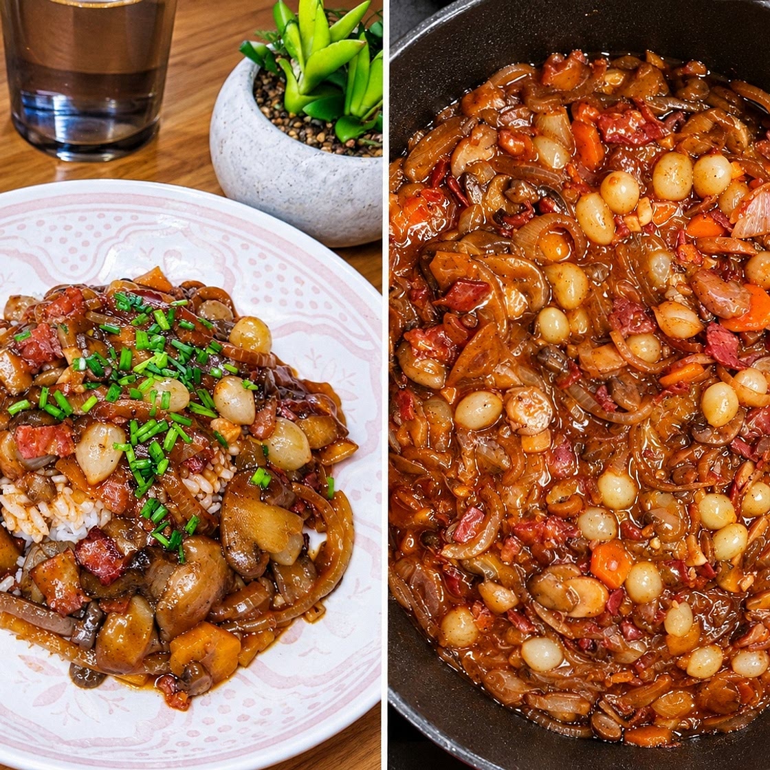 Bourguignon de champignons
