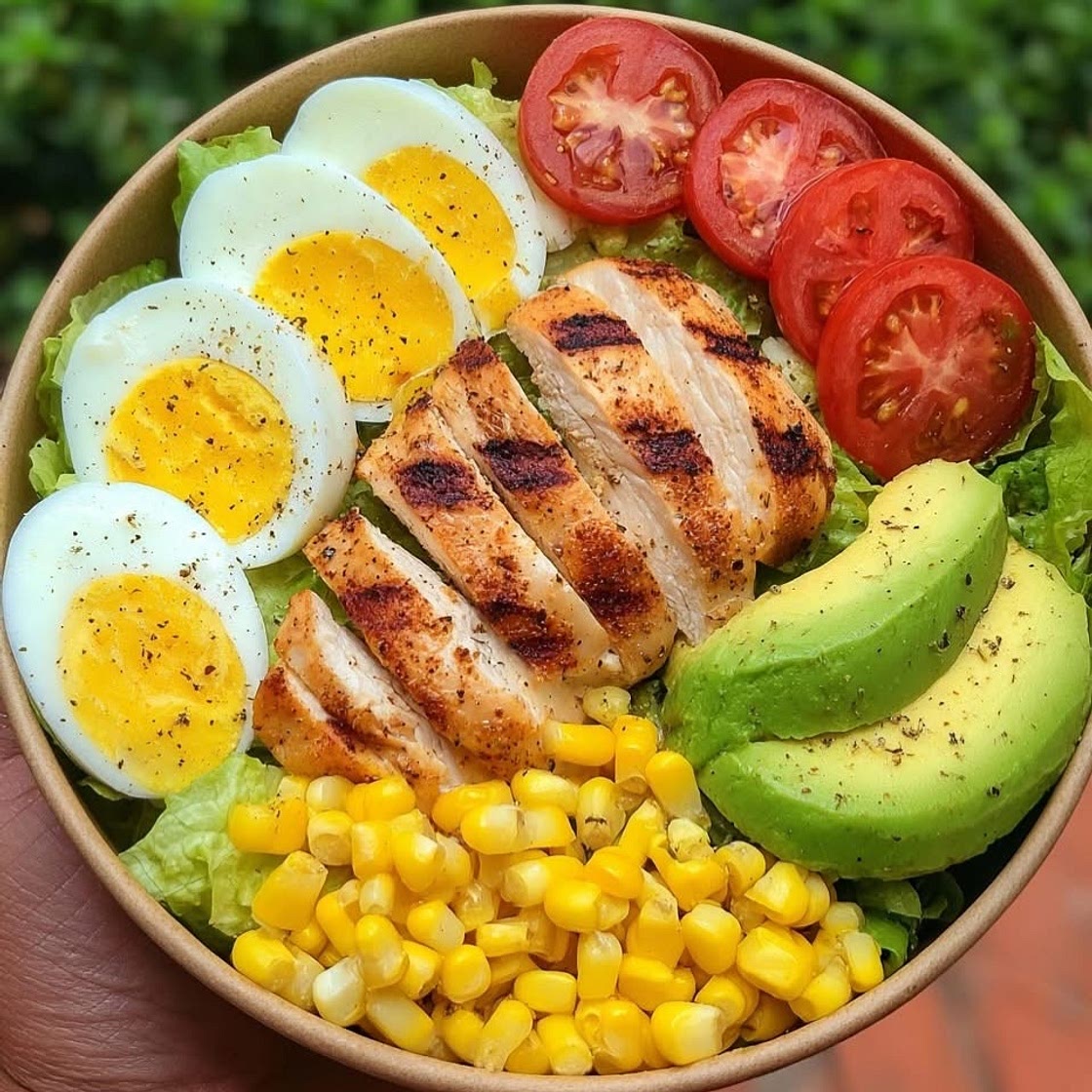Grilled Chicken &amp; Avocado Protein Power Bowl 🍗🥑🥚