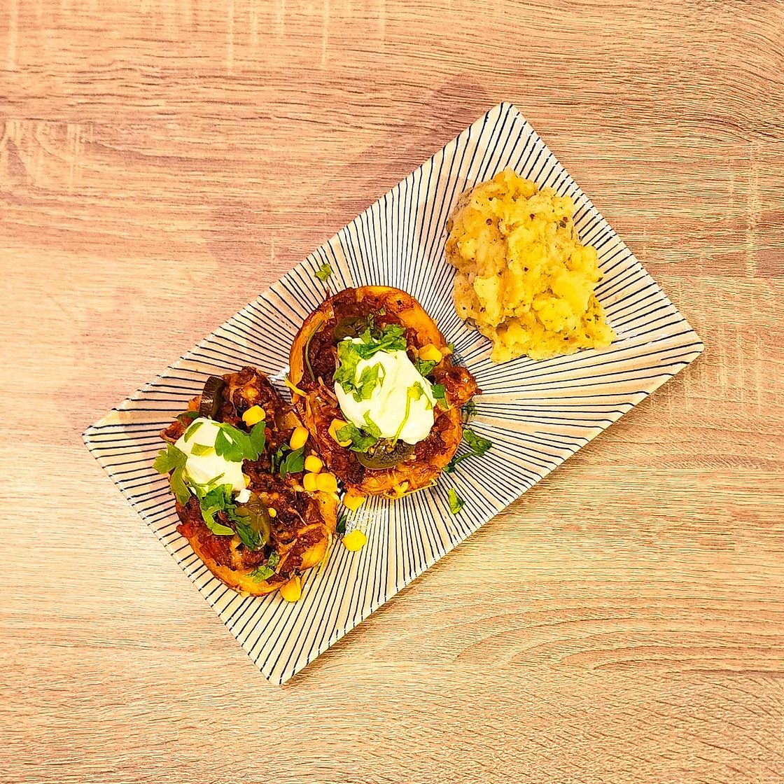 Potato boat tacos
