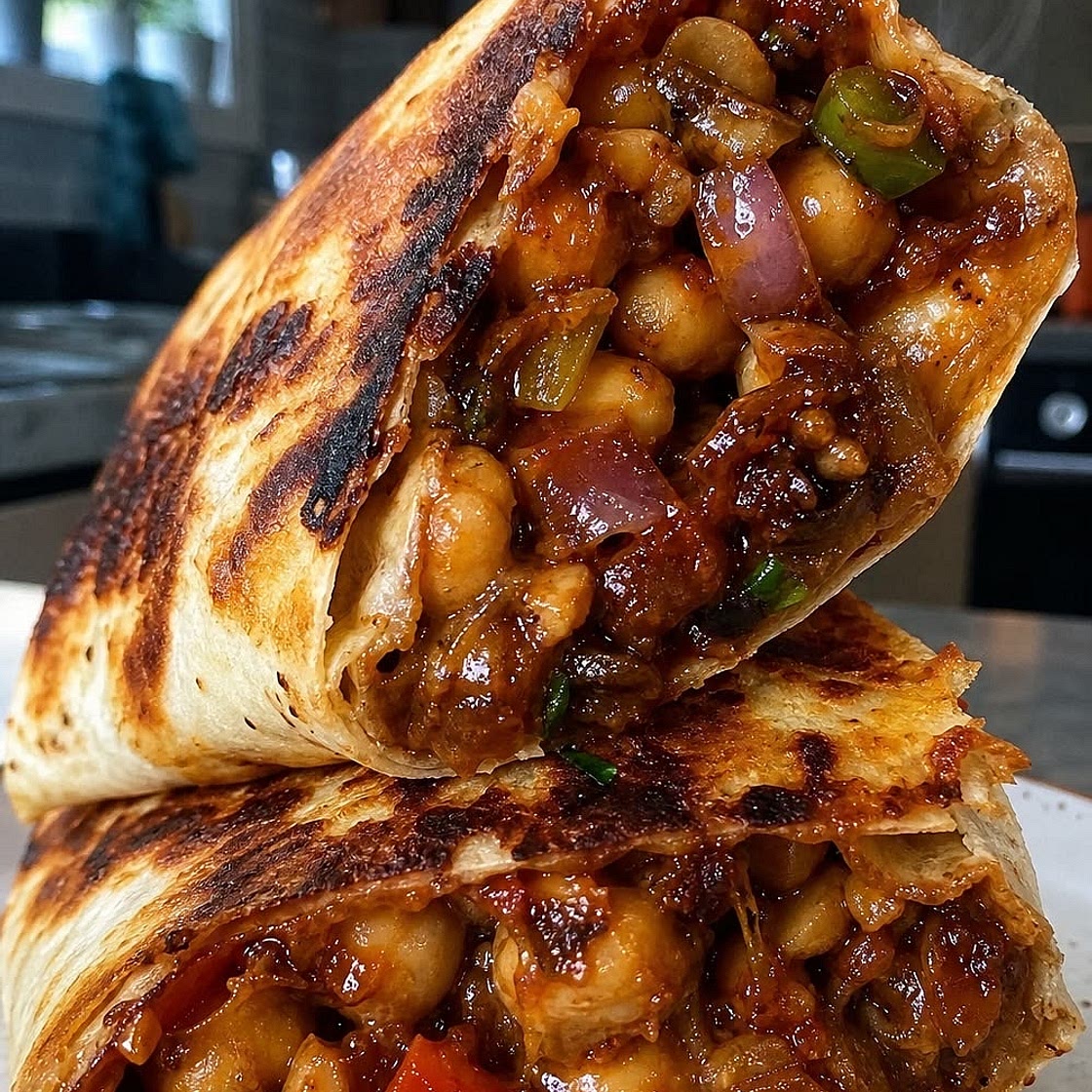 🌯Crispy Chickpea & Veggie Wrap