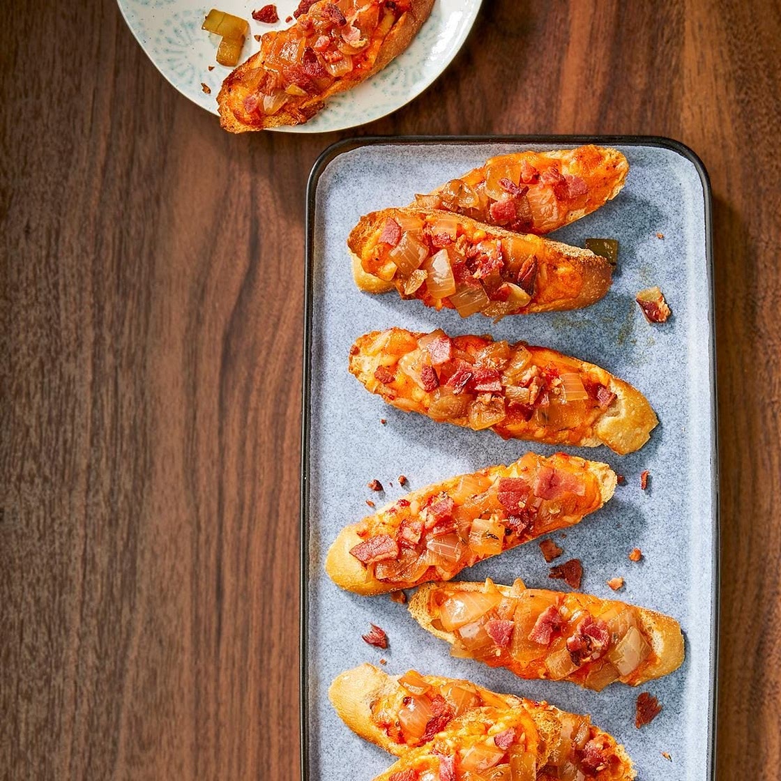 Smoked Pimiento Cheese Crostini