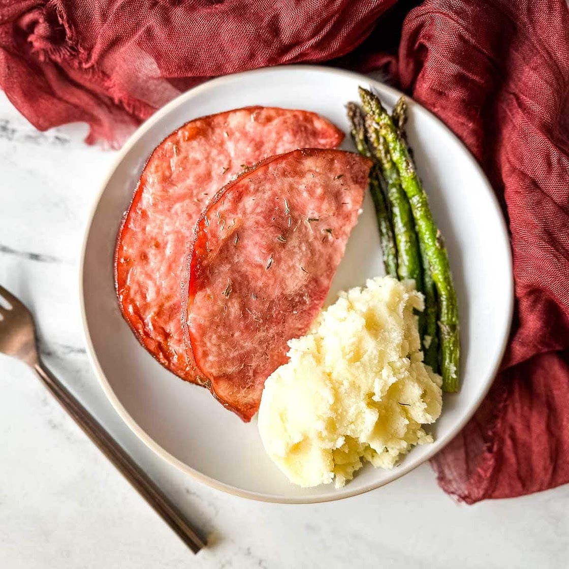 Easy Air Fryer Ham Steaks
