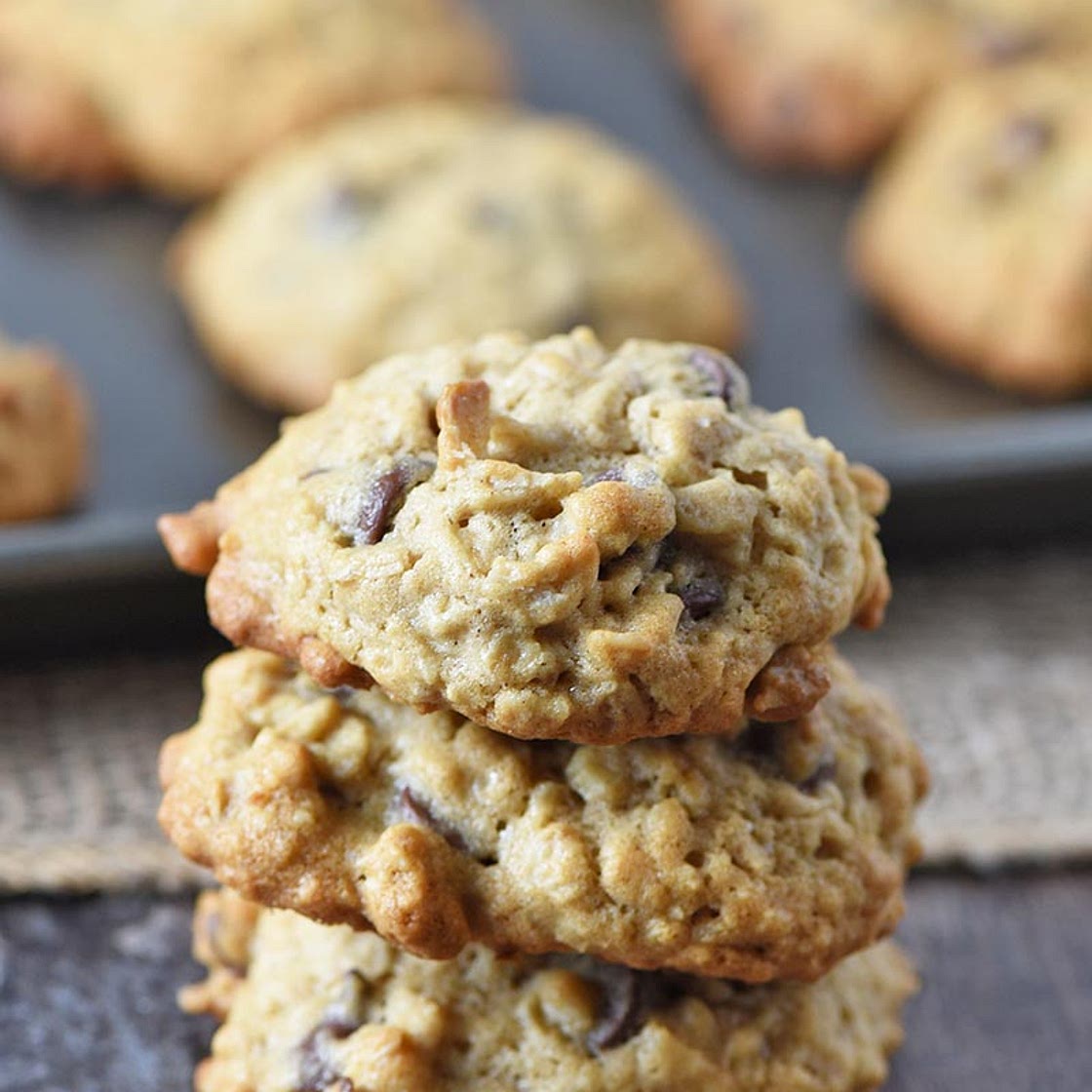 Easy Oatmeal Chocolate Chip Cookies